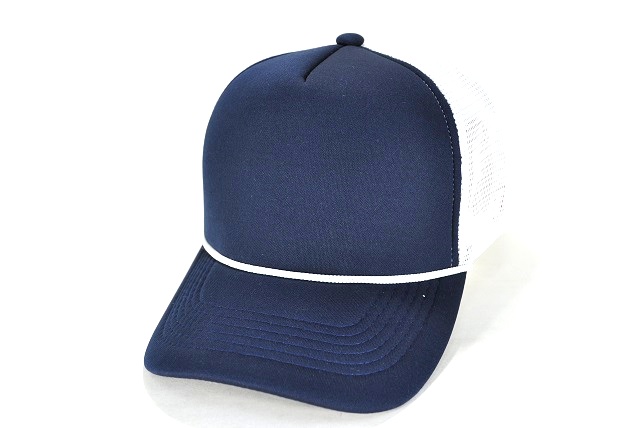 FP-07 5PANEL SPONG TRUCKER CAP NAVY/WHITE MESH